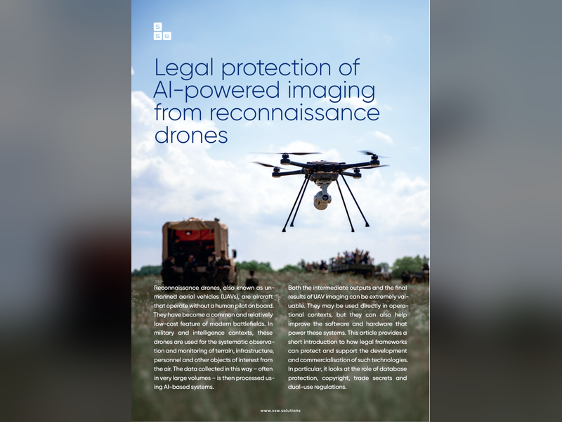 Study: Legal protection of AI-powered imaging from reconnaissance drones