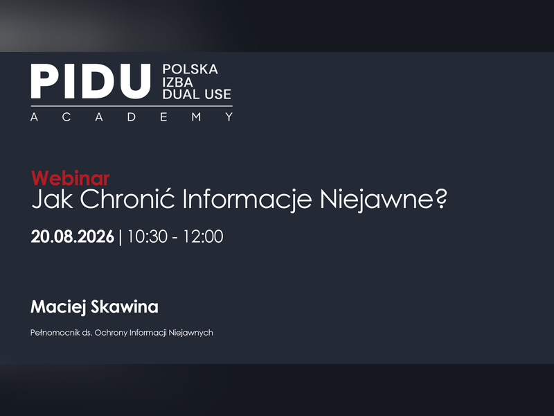 PIDU Academy: webinar Jak chronić informacje niejawne?